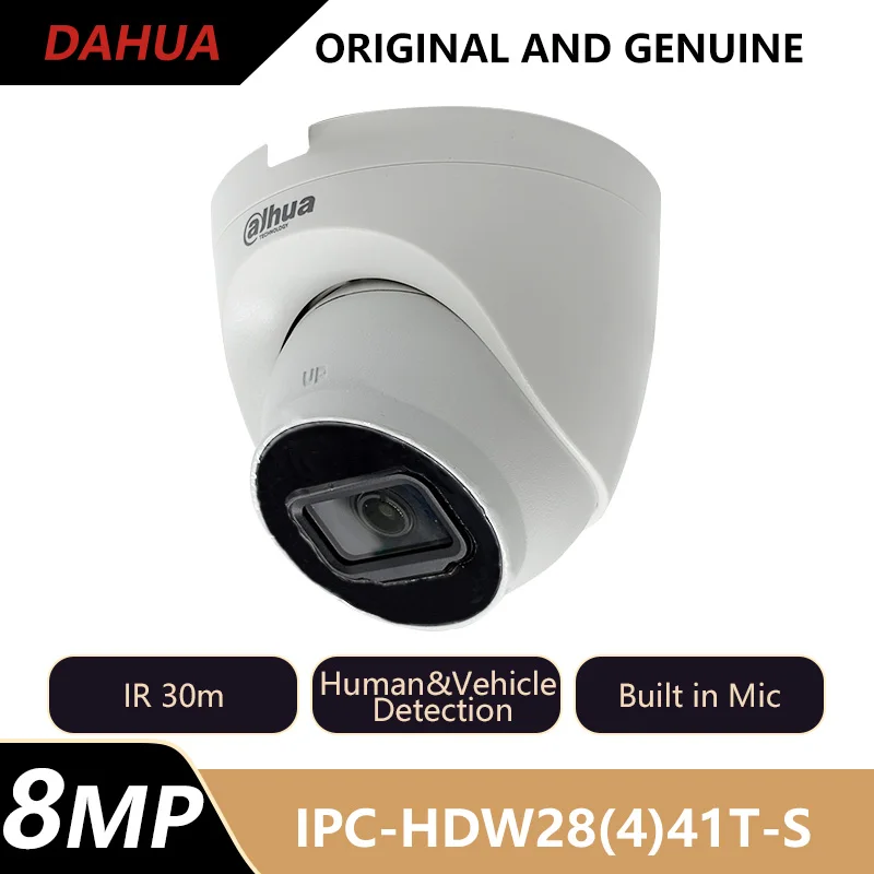 

Dahua 4MP 8MP IP Camera Human & Vehicle Detection Built-in Mic IR 30m PoE IP67 Security Protection IPC-HDW2841T-S IPC-HDW2441T-S