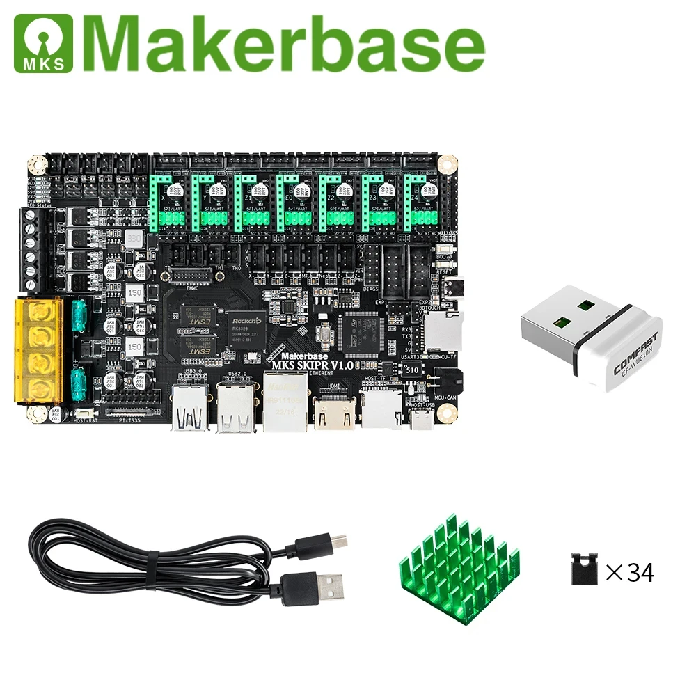 Makerbase MKS SKIPR 3D Printer Board Quad-core 64bits SOC runs Klipper&3.5/5.0 inch Screen for Voron VS Raspberry Pi Board