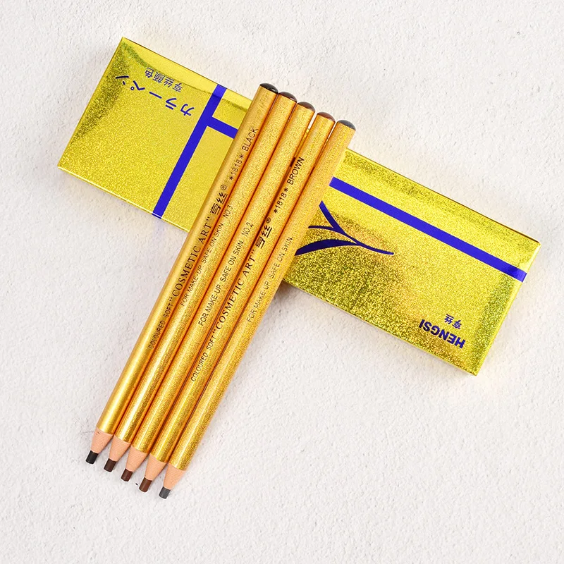 12pcs Makeup Eyebrow Pencil K-Beauty Original High-End Makeup Waterproof Eyebrow Pencil Long-lasting Natural Cosmetic