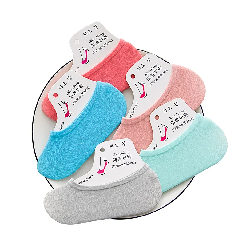 여름 벨벳 보이지 않는 보트 양말 여성 캔디 컬러 통기성 얇은 양말