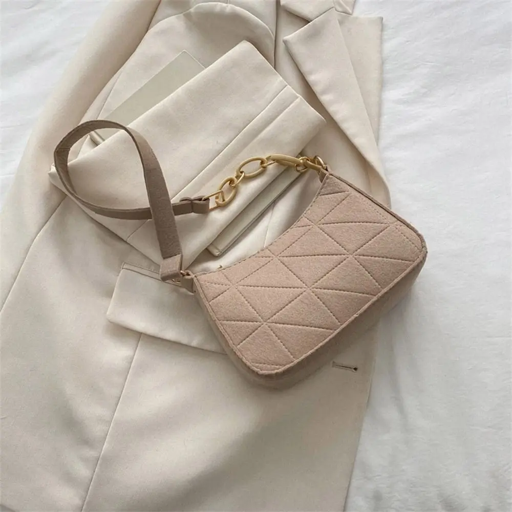 Retro Style Shoulder Bag Solid Color Underarm Bag Lightweight Mini Tote Bag Fashion Clutch Purse Women Girls Shoulder Bag Gift