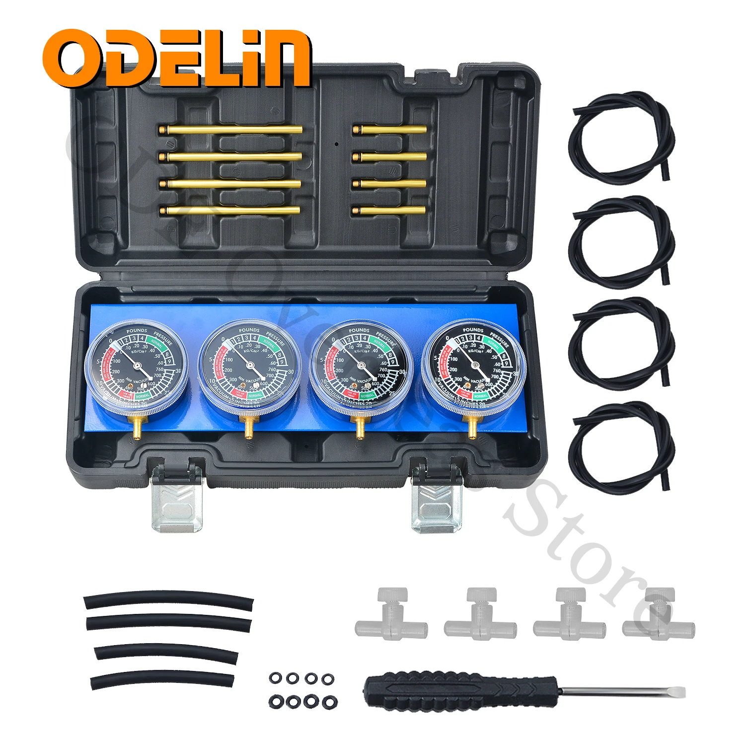 Kit de synchronisation de carburateurs 4 cylindres pour moto, testeur d'allumage et d'équilibrage sous vide avec étui