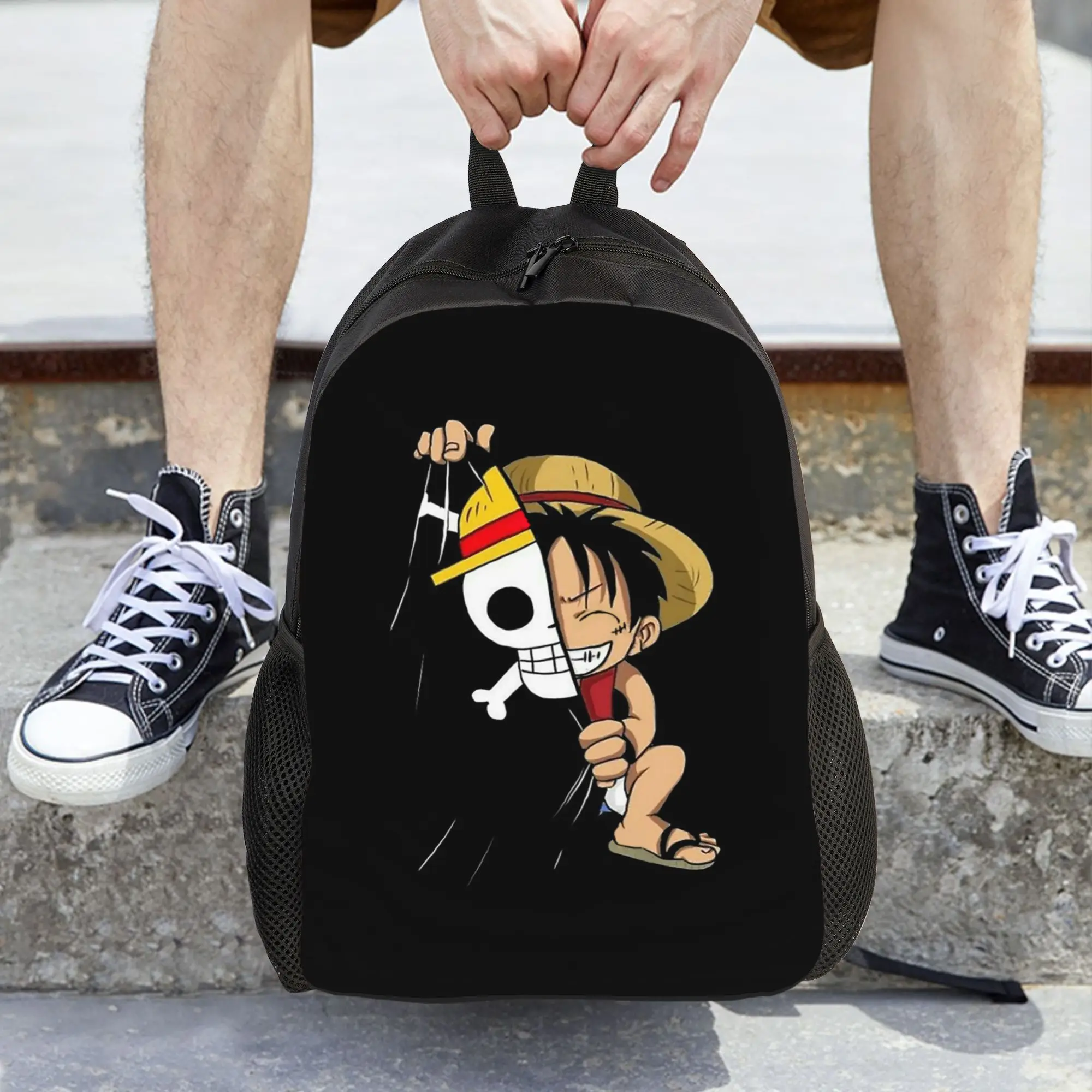 Ones Pieces Anime  Women Backpack Classical Children School Bag   Computer Backpack Teenage Travel Shoulder Bag