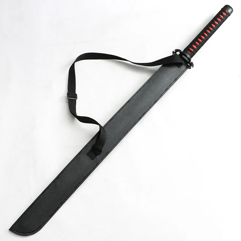 80 センチメートル/31.5 インチブリーチアニメ剣竹黒崎一護刀コスプレモデル小道具革カバー付きボーイフレンドギフト装飾品おもちゃ