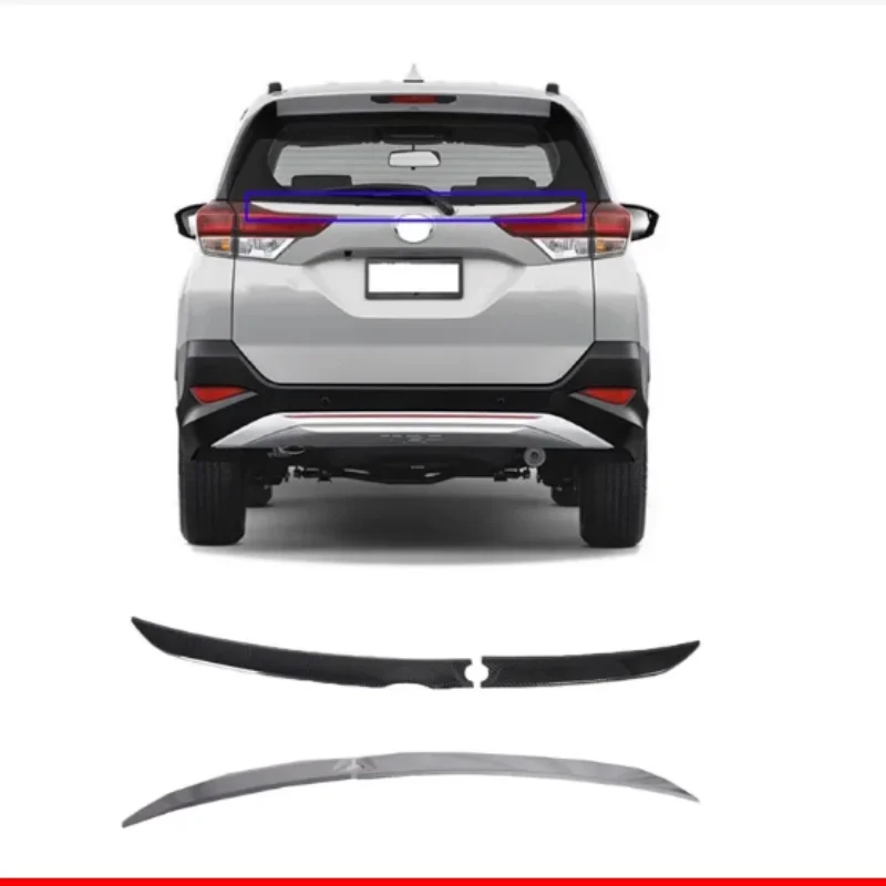 

For Toyota Rush 2019-2024 Chrome Trim Rear Trunk Lid Cover Tailgate Strip Back Door Boot Garnish Exterior Accessories