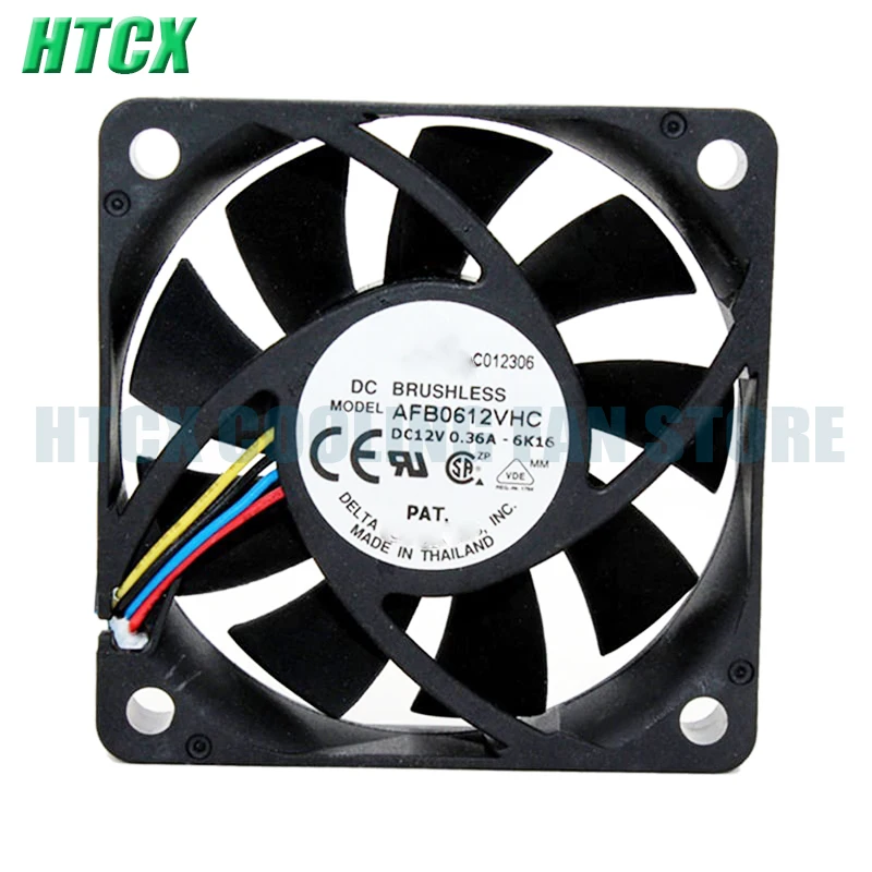 New 6015 12V 0.36A 6CM/cm 4-wire CPU Chassis Fan AFB0612VHC