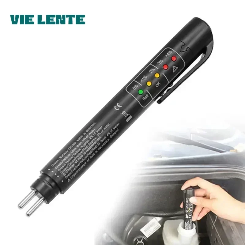 Car Brake Fluid Tester with 5 Led Indicator Accurate Oil Quality Check Tools Handy Digital Brake Fluid Tester for DOT3/DOT4/DOT5