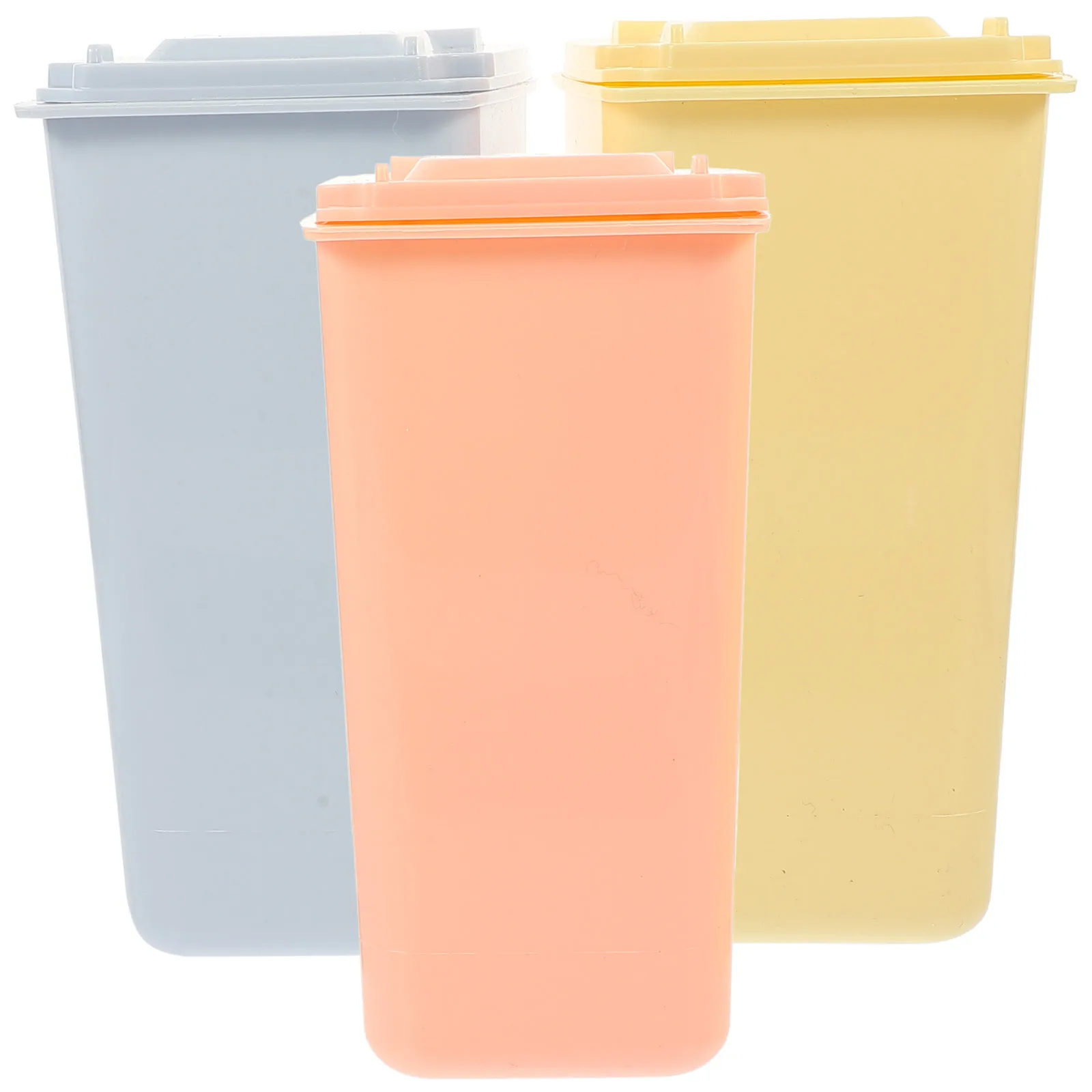

4Pcs Desk Trash Can Mini Garbage Bin for Tabletop Use Tiny Waste Container with Cover Stationery Holder Storage Bucket Compact