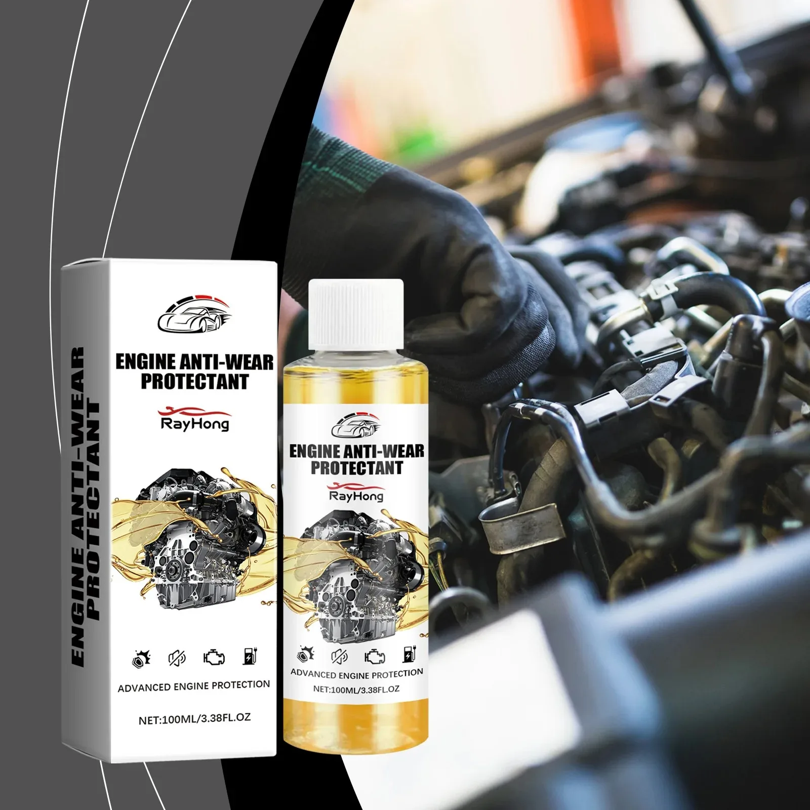 

Engine Anti-Wear Protection Agent - Reduces Vibration & Noise, Prevents Rust Oxidation & Enhances Engine Stability