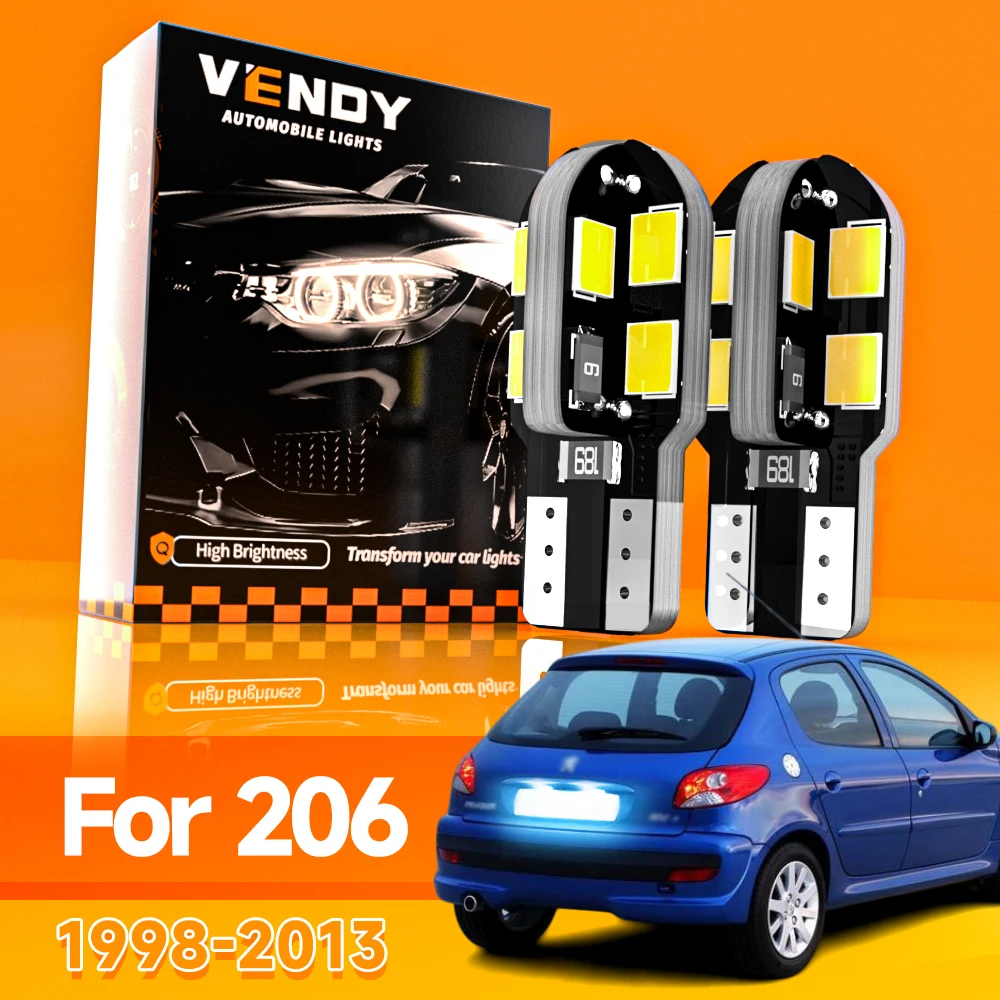 

2 шт. для Peugeot 206 1998-2013 светодиодный светильник номерного знака 2002 2003 2004 2005 2006 2007 2008 2009 2010 2011 2012 аксессуары Canbus