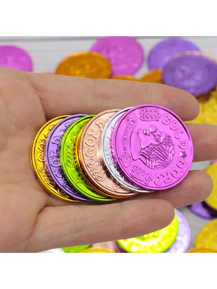 10/25/50pcs en plastique Pirate piĂšce Clown modĂšle enfants fĂȘte faux trĂ©sor Festival fĂȘte cadeau d'anniversaire enfants or piĂšce jouets