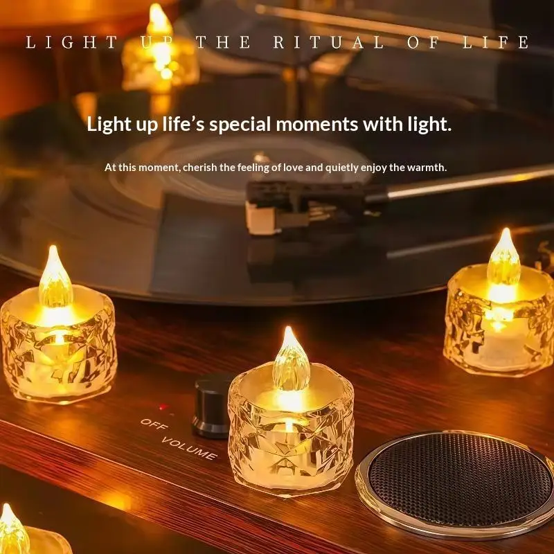 Battery Operated LED Flameless Candles Warm Flickering Light Smokeless Safe For Proposal Wedding Party Home Decor