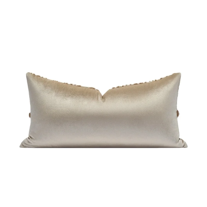 Retro Leopard Patchwork Pillows Luxury Simple Cushion Case 30x60CM Ivory Decorative Pillow Cover For Sofa Chair Home Decorations