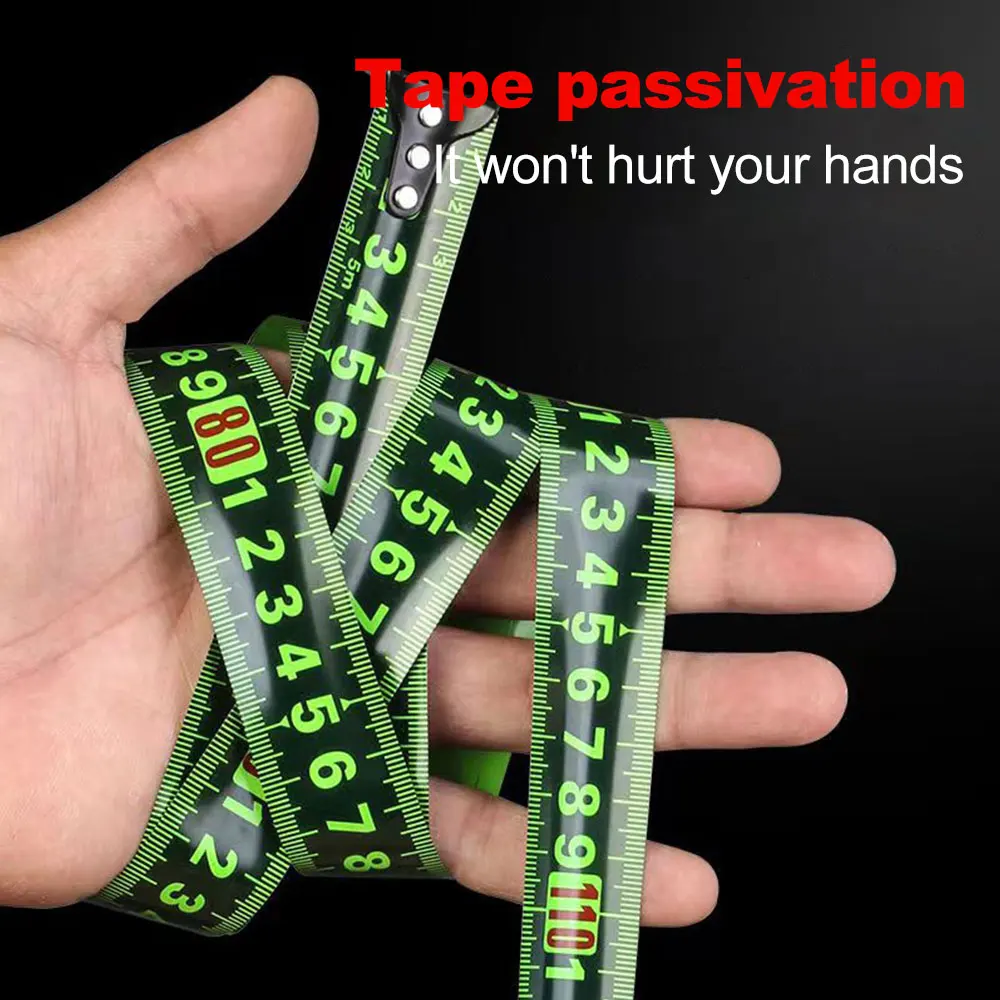 5/10M Self locking Steel Tape measure Fluorescent tape High precision Thickened Wear-resistant Fall resistant Measuring Tape