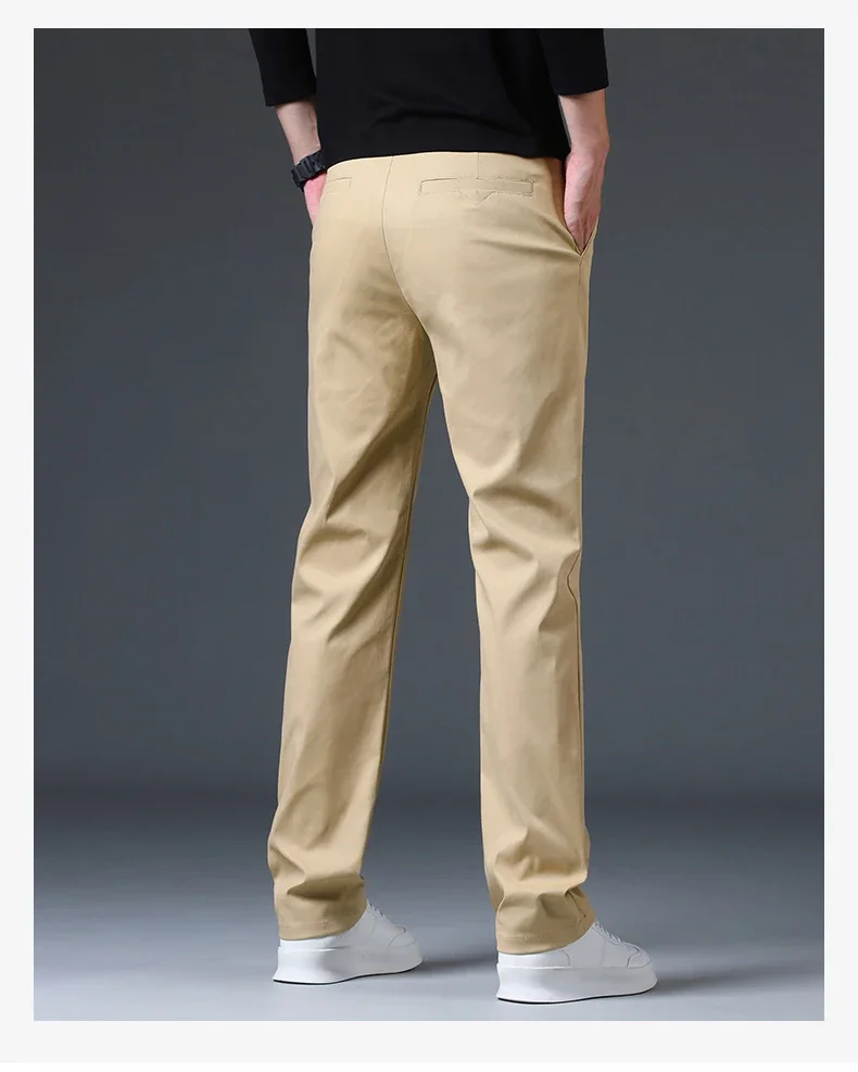 Winter Warme Fleece-Hosen für Herren, 98% Baumwolle, Business, Gerade Geschnittene Arbeitshose, Outdoor, Blau, Formelle Anzughose, Übergröße 40 – Detail 8