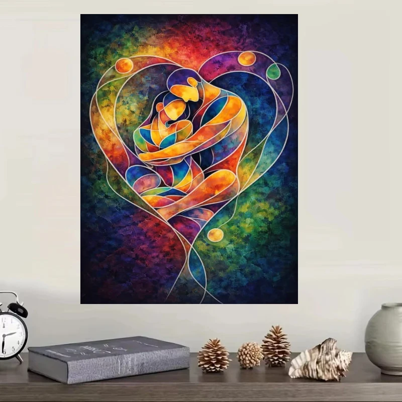 Abstract Couple Embrace Heart Jigsaw Puzzles Wall Decor 500/1000/1200/2000 PCS Home Decor for Living Room Bedroom Gift