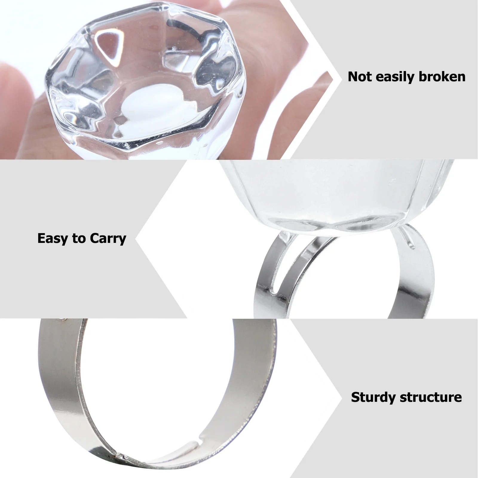 1Pcs Adjustable Eyelash Extension Ring Cup Crystal Pigment Ring Tray Glue Holder Eyelash Grafting Tattoo Beauty Supplies