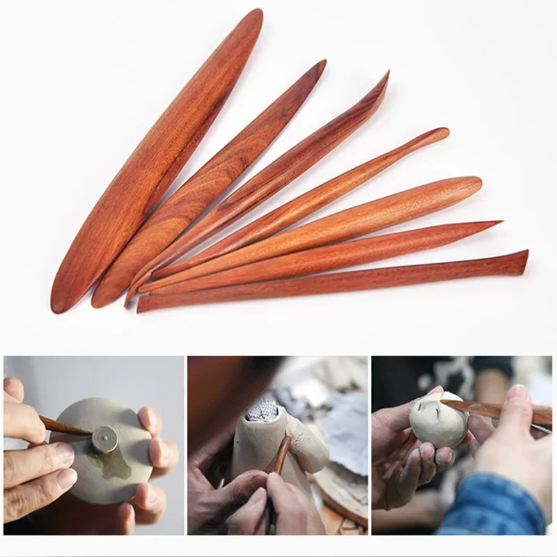 Pottery Tools Carving Crafts Wooden Clay Sculpture Knives Pottery Sharpening Modeling Pottery Clay Ceramic Tools