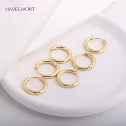 New Trendy 25mm*19mm Female Smooth Huggie Earring Jewelry,Gold Plated Hoop Earring For Women