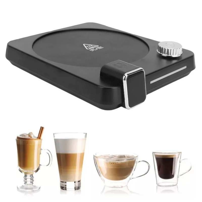 

Electric Coffee Cup Warmer 9 Heat Settings Auto Shut Off Timer Portable Desk Warmer For Tea Milk Hot Beverage Black