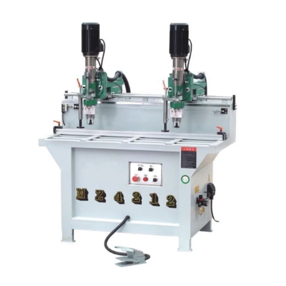 Double Head CNC Woodworking Hinge Drilling Boring Machine Press 220V For Wood Door Lock Hole