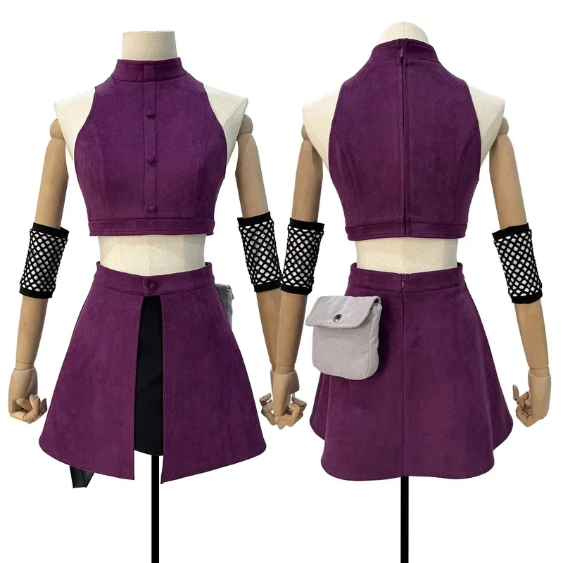 

HOLOUN Anime Yamanaka Ino Cosplay Costume Top Skirt Waist Bag Leg Covers Cos Convention Daily Wear Gift
