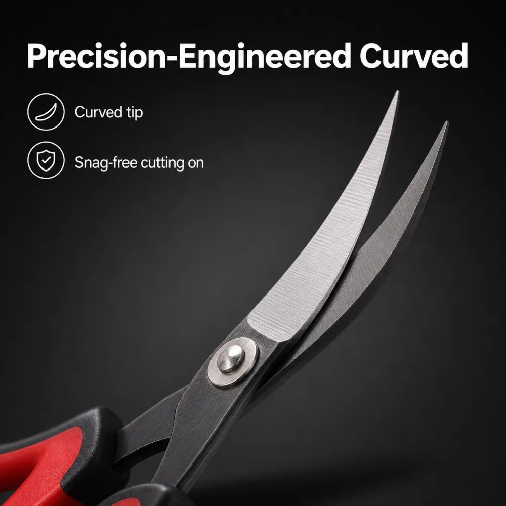 Curved Sewing Scissors Needlework Tool Professional Tailor Scissors Embroidery Scissors For Leather Fabric Cloth Paper Cutting