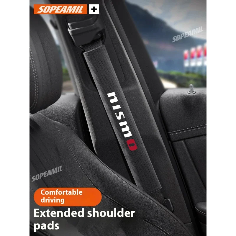 

Car Interior Safety Belt Shoulder Guards Turn The Fur Nissan Nismo Qashqai Juke X-Trail Patrol Note Leaf Altima Maxima Murano