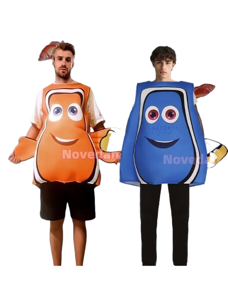 Vind Nemo en Dory kostuum volwassen anime onderwater dier clownvis Nemo cosplay carnaval feestkostuum prestatie kostuum - afbeelding 2