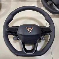 Para SEAT Cupra FR Leon MK4 Seat Leon FR Mk3 2013-2021 Ibiza 6J DIY protector para volante de coche accesorio de cuero trenzado