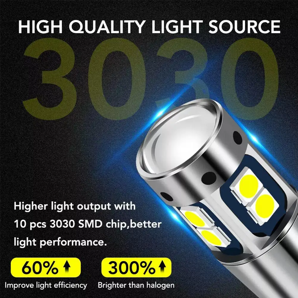 2pcs Car LED T10 Led Bulbs T10 3030 10smd Car License Plate Lights 600LM W5W 12V High Brightness Small Bulb  Parking Bulb Lamp