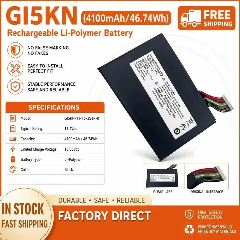 [NEW] 11.4V 46.74Wh GI5KN-11-16-3S1P-0 High-quality for GI5KN-00-13-3S1P-0 Battery for Hasse for Z7-KP7D2 Laptop Battery