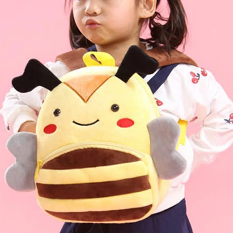 Children Plush Backpack Zoo Series Cute Backpack Plush Kindergarten Kids Children School Bag Sundry Coin Purse For Girls Boys