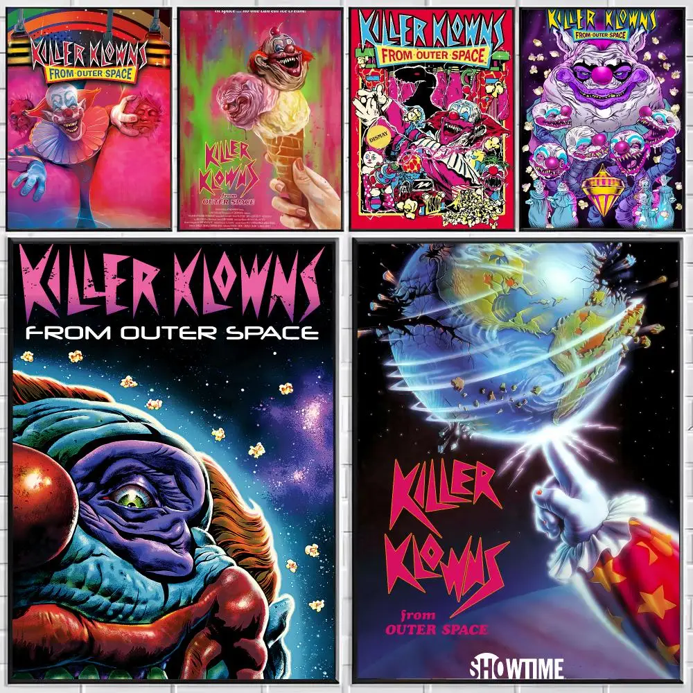 movie horror K-Killer Klowns Poster Stylish Wall Art for Bedroom Living Room Bar Café Home Decor Gift