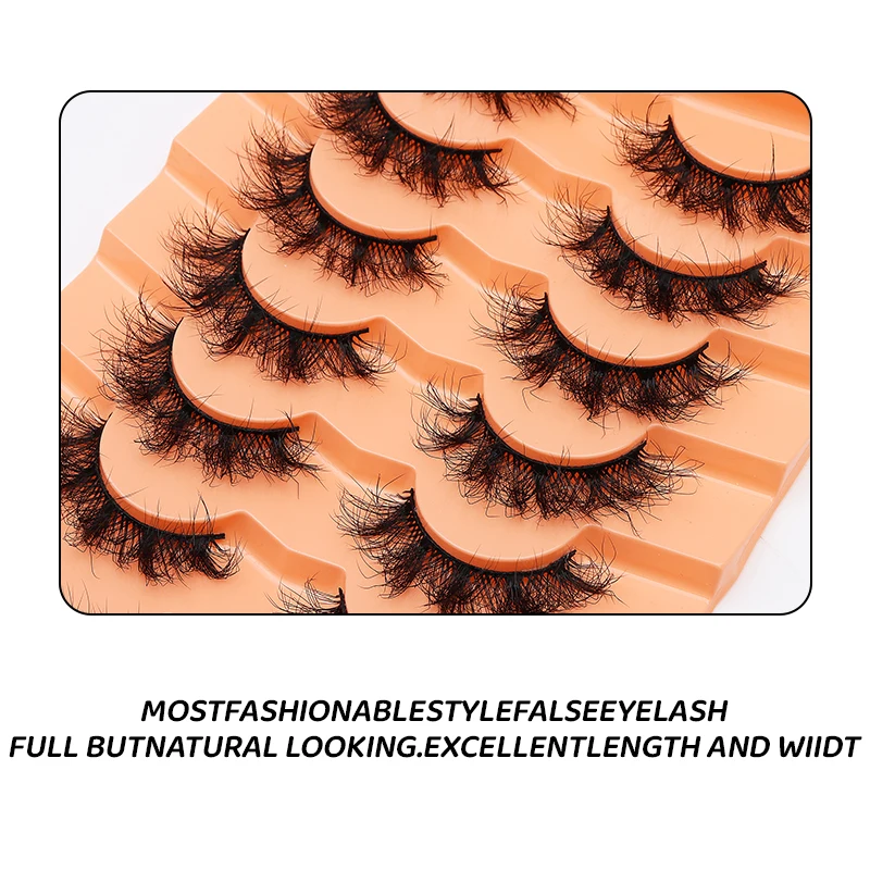 DINGSEN 7 Paar falsche Wimpern, Katzenaugen-Wimpern, Manga-Wimpern, künstliche Nerz-Wimpern, natürliche, lange, geflügelte End-Augen-längige Wimpern – Detail 9