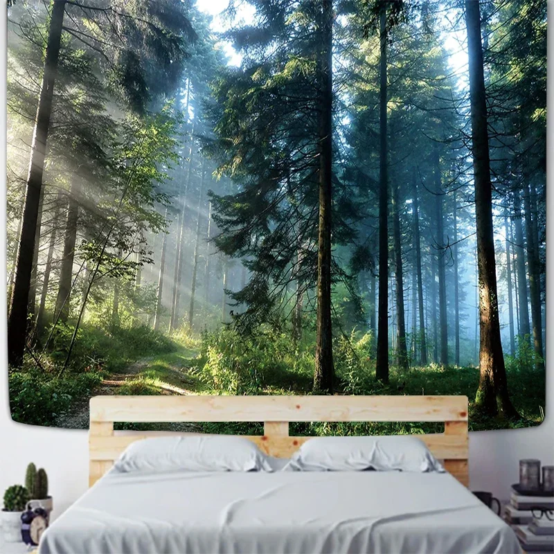 Scene Tree Forest Tapestry Tree Tapices Room Wall Art Home House Bedroom  Aesthetic Decor For 2023 Tapiz Y2k Arazzi Hanging