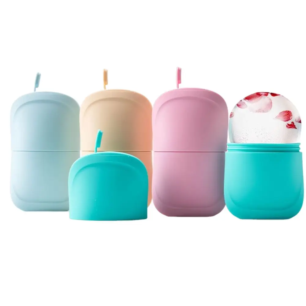Rouleau de glace Portable en Silicone pour le visage, outils de soins de beauté réutilisables, masseur Facial, Lifting du visage, moule à glace pour les yeux et le cou