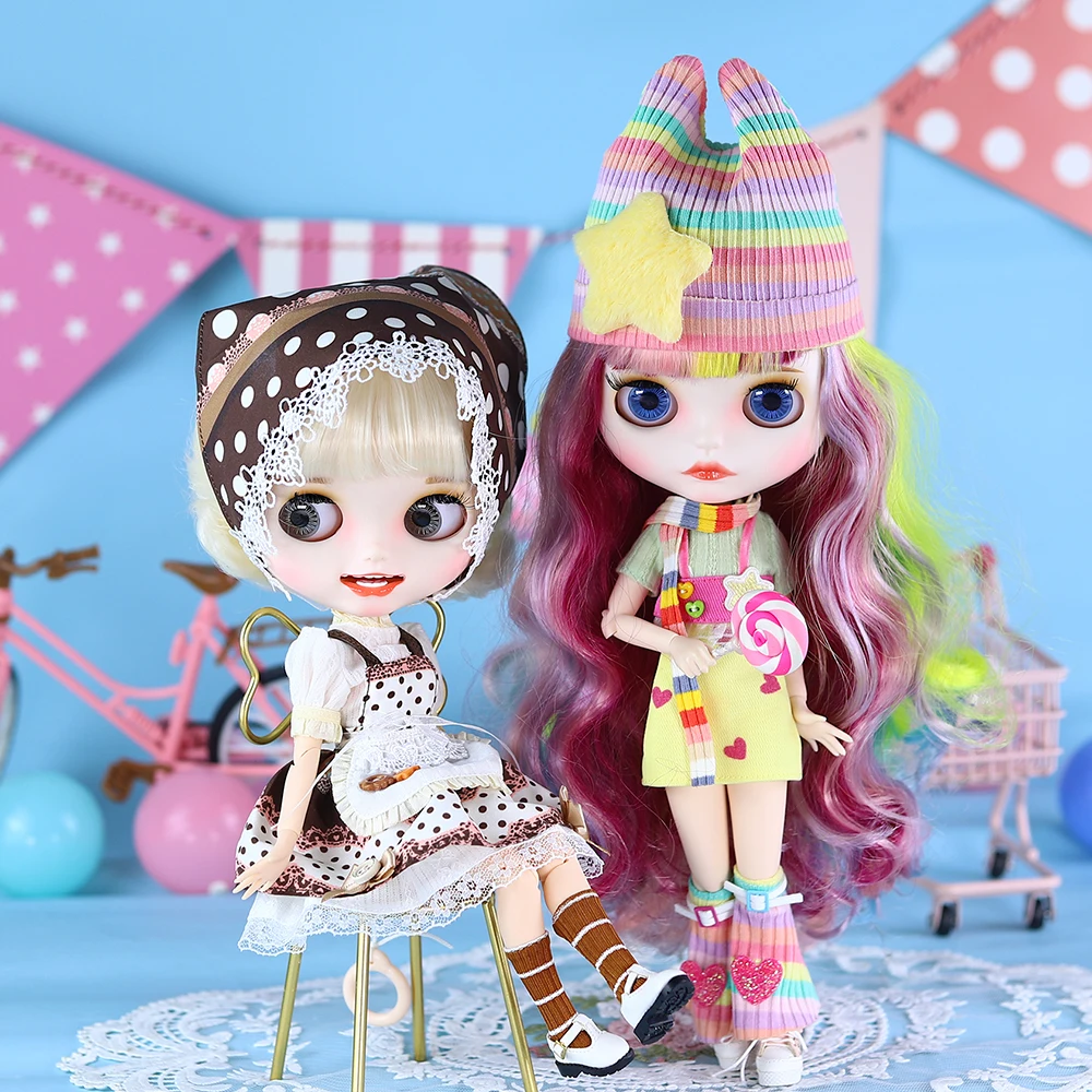 ICY DBS Blyth 30cm Doll Canines Pouting Lips 19 Joints Body Fair Skin Matte face Including Clothes & Shoes Girls Festival Gifts