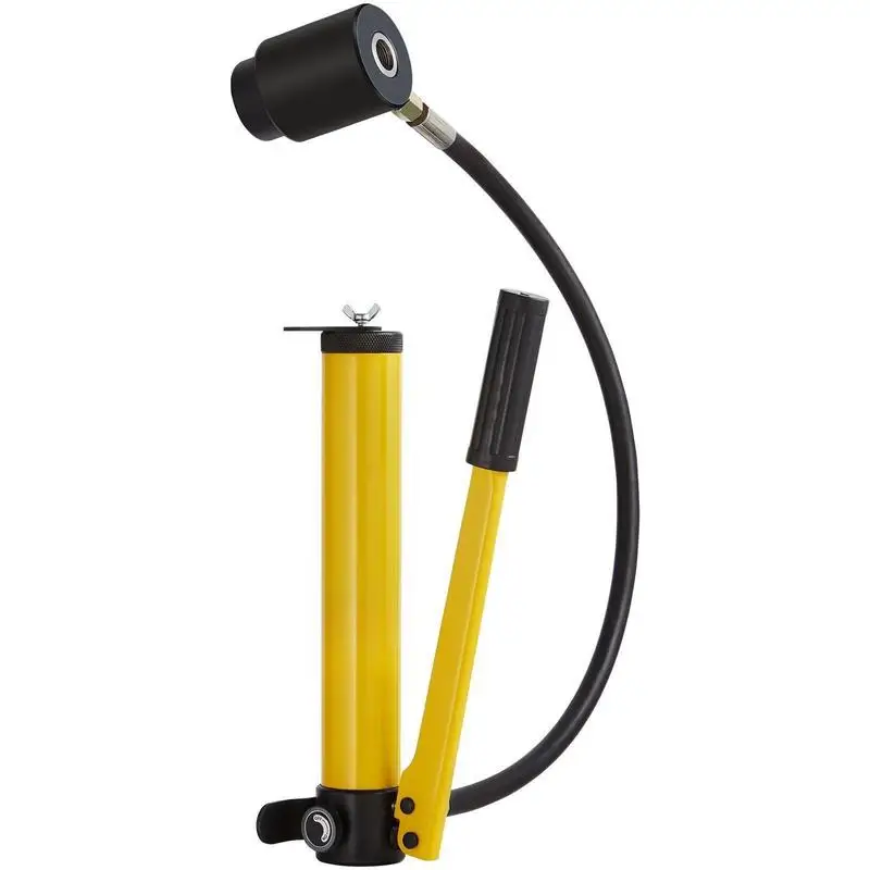 Hydraulic Hole Puncher Driver 1/2" to 2" For Electrical Installation, Plumbing, Metal Fabrication, 10 Ton Force 6 Die Sets Carbon Steel Manual Pump Operation Construction Site Tool