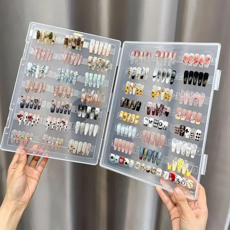 

Nail Tips Display Book Nail Art Showing Shelf Box For 20/32/45 Set Press On Nails Gel Polish Tips Storage Board