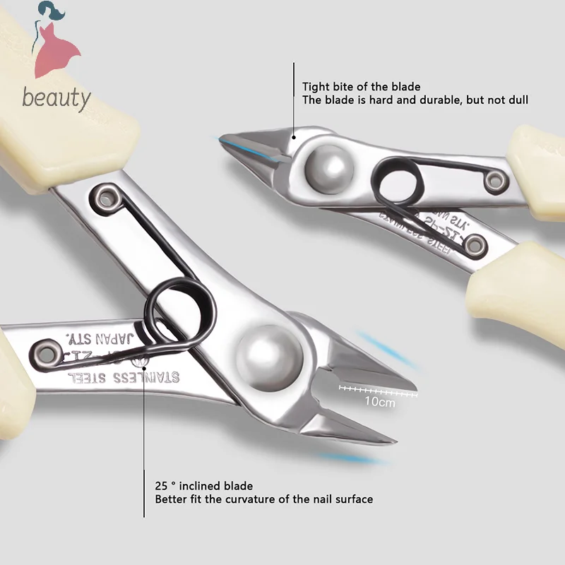 Manicure Nail Pliers For Rhinestones Gems Removal Soft Wire Cutter Nail Unloading Nippers Chain Scissors Nail Art Tool