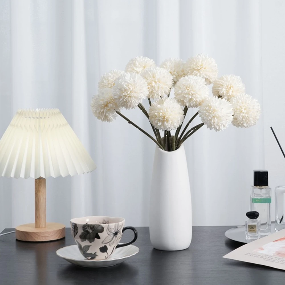 

20Pcs Artificial Flowers Silk Dandelion Hydrangea Home Room Table Decora Wedding Bouquet Bridal Festival Yard Garden Accessories