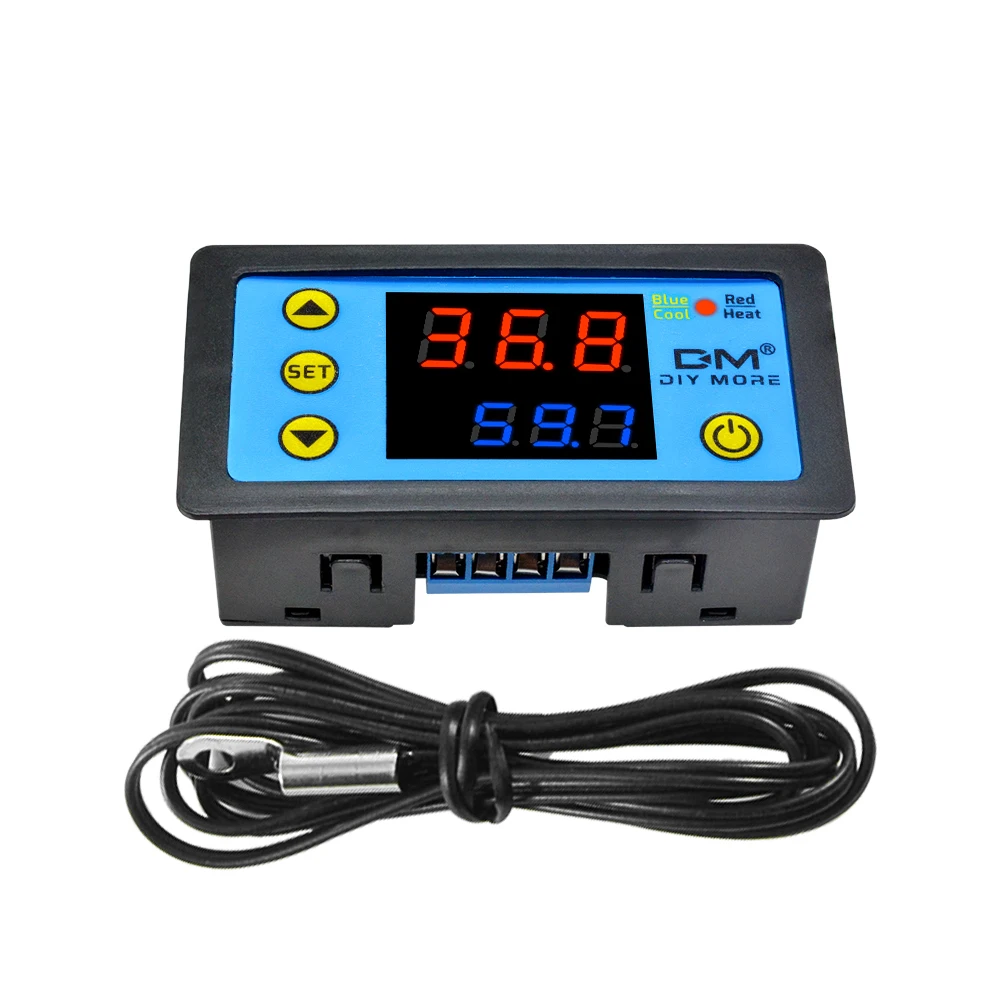 W3231 DC12V 24V AC 110~220V Digital Display Temperature Controller Thermostat Intelligent Thermometer Control +NTC Sensor Module