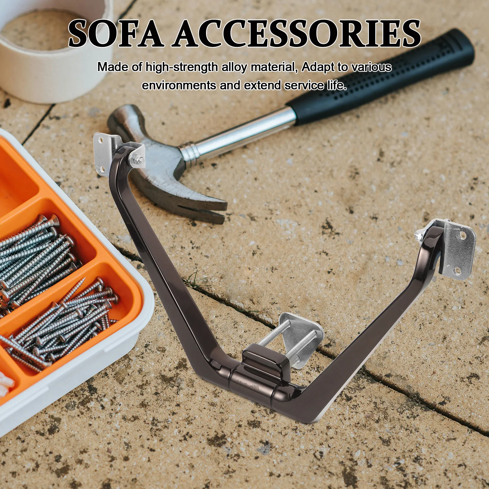 

Adjustable Metal Sofa Headrest Hinge Alloy Connector Replacement Part Versatile Furniture Hardware Pillow Angle Adjuster Couch