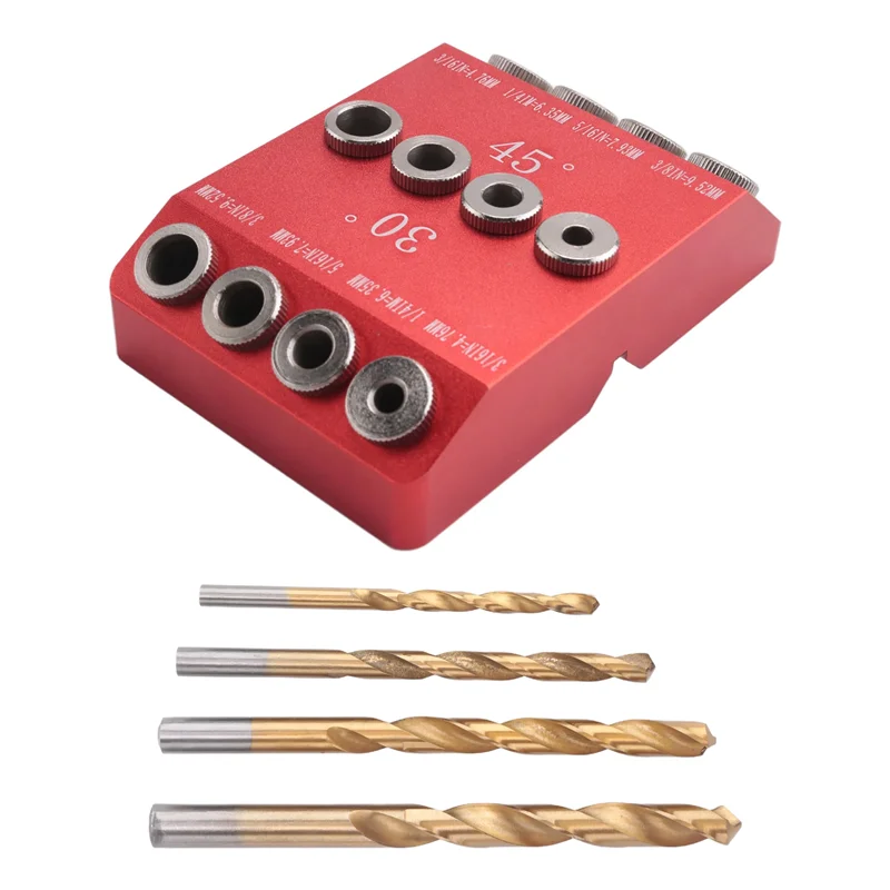 30/45/90 °   Plantilla de guía de agujero de taladro en ángulo para orificio en ángulo y recto, plantilla de perforación de tornillo de retraso de barandilla de Cable nuevo
