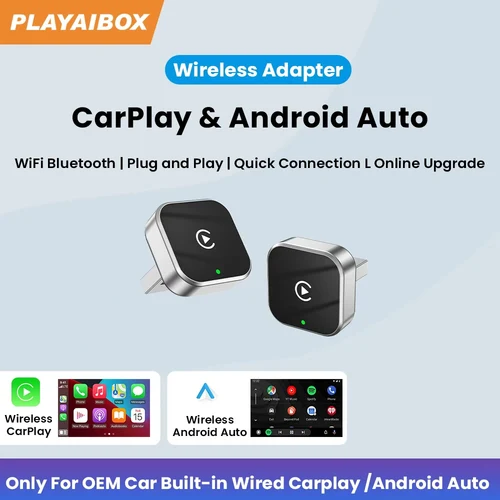 Adaptador Carplay inalámbrico para coche Android 2025, nuevo Mini 2 en 1 Plug and Play para Chevrolet Citroen Buick Cadillac Chery VW Opel MG