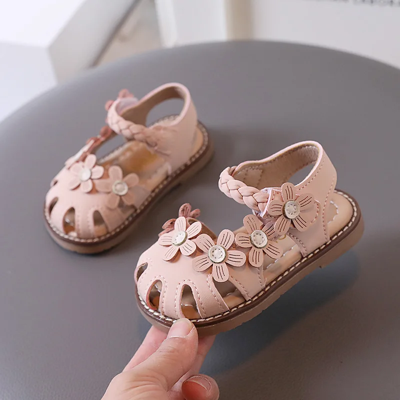 Girls Sandals Summer Toddler Girl Shoes Flower Kids Princess Shoes Soft Bottom Baby Girl Sandals