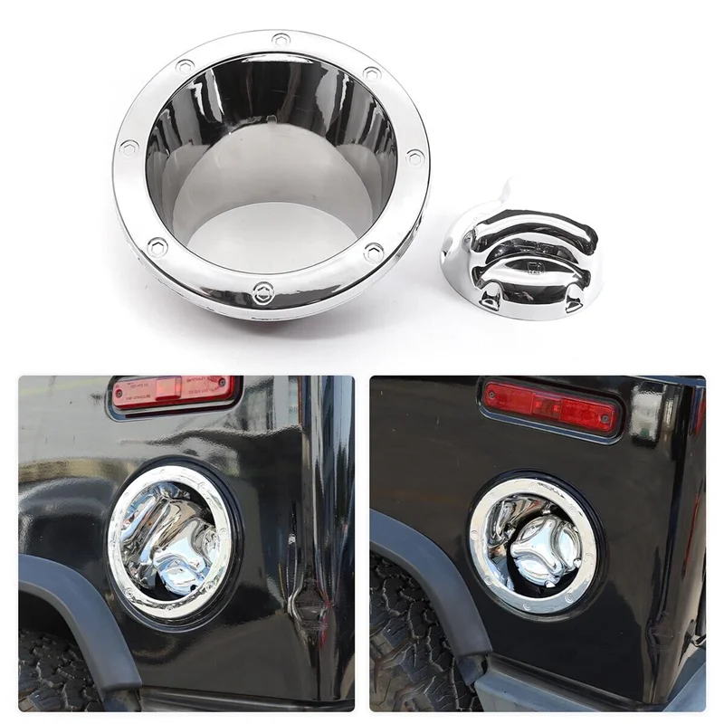 BB-Voor Hummer H2 2003-2009 Auto Brandstof Deur Bezel Gas Tank Cover Moulding Trim Chrome Cap Hatch olievuller Decoratieve Vervanging