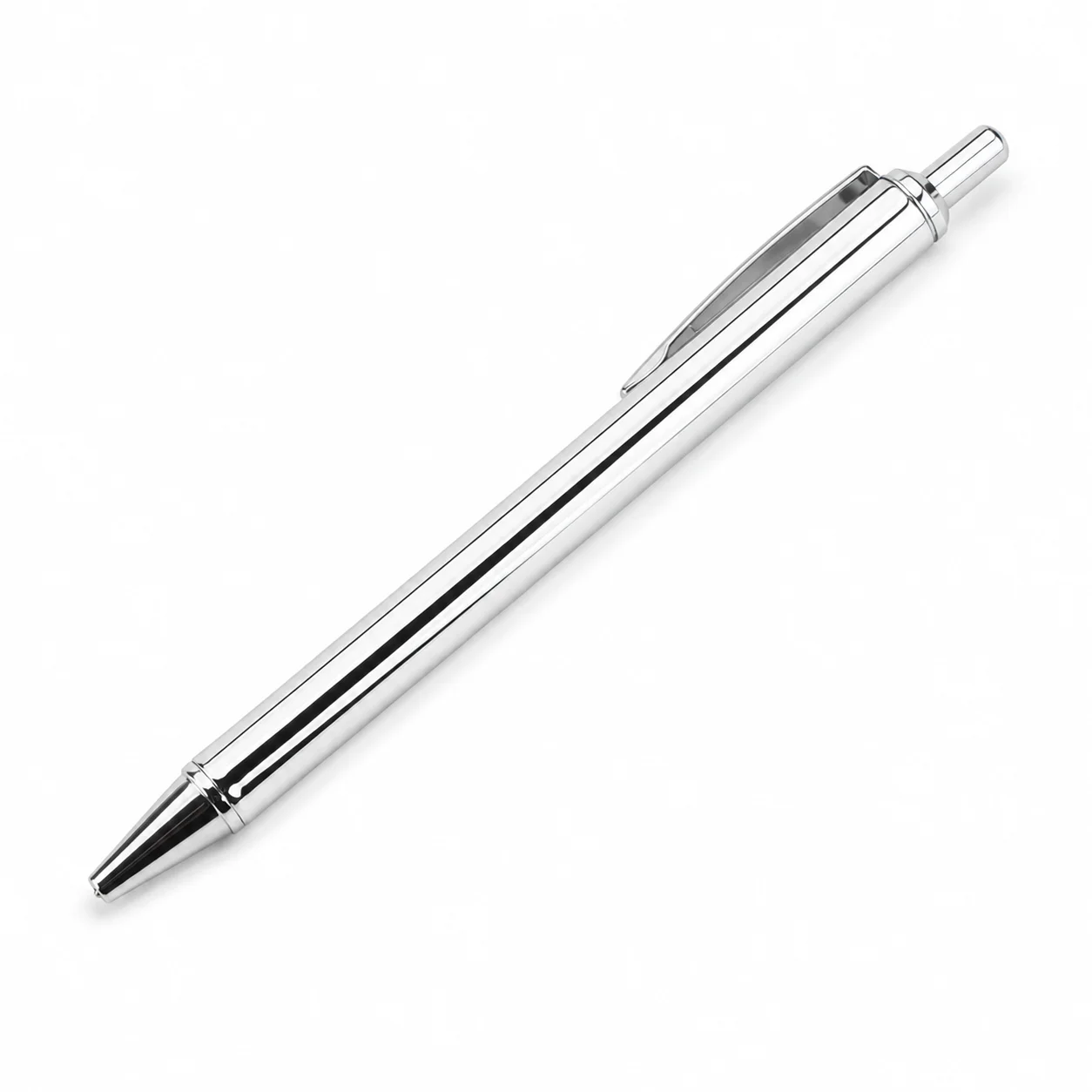 Electroplated Rose Gold Ballpoint Pen, Retractable Metal Click Pen with Smooth Writing for Business