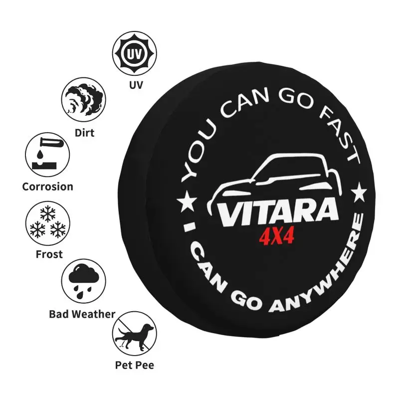 Custom Go Adventure Off Road Tire Cover 4WD 4x4 RV Spare Wheel Protector for Vitara Jeep Grand Cherokee 14\